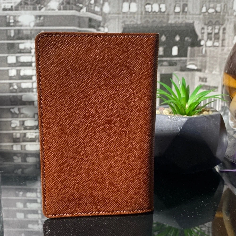 Authentic Louis Vuitton Tan Leather Card Holder